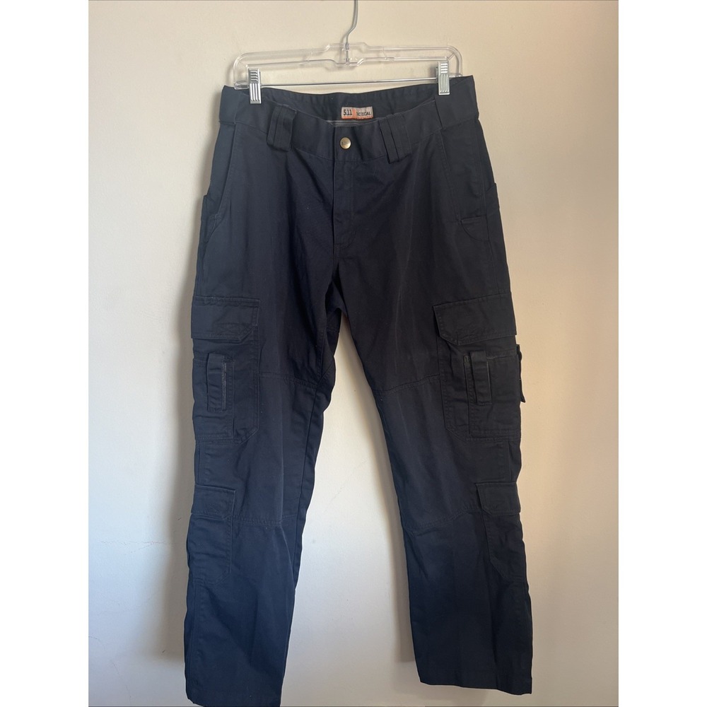 5.11 Tactical women's Black Solid Cargo Pants Regular Fit Size 14 long